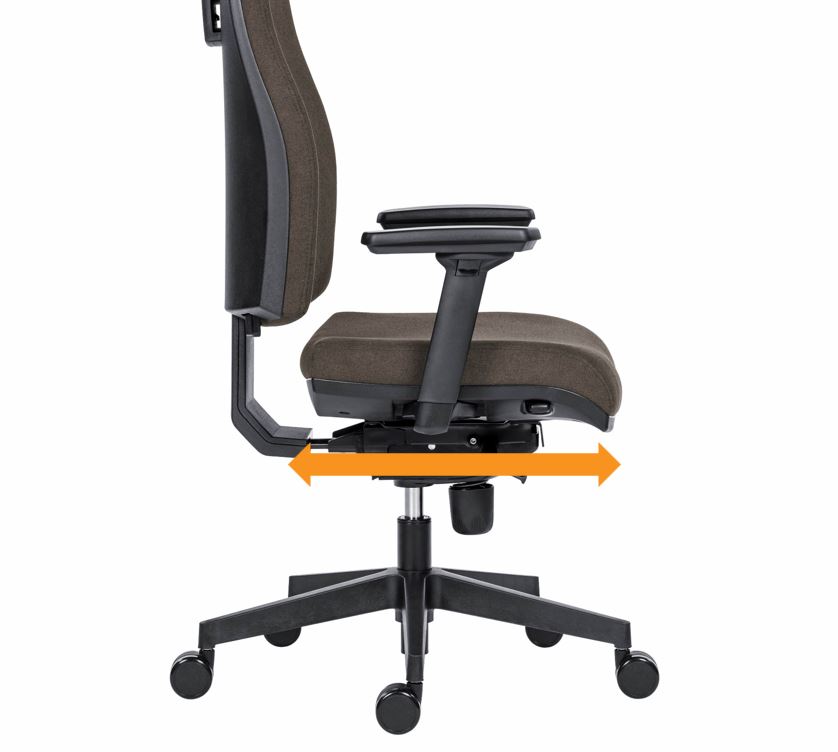nastavení hloubky sedáku