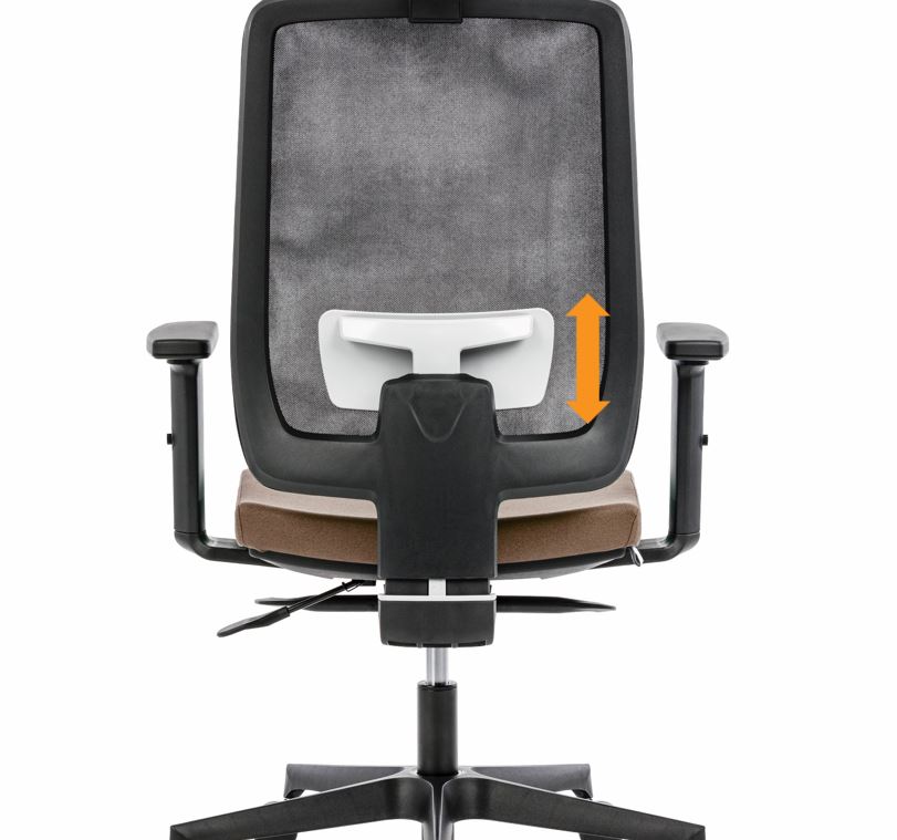 nastavení výšky bederní opěrky