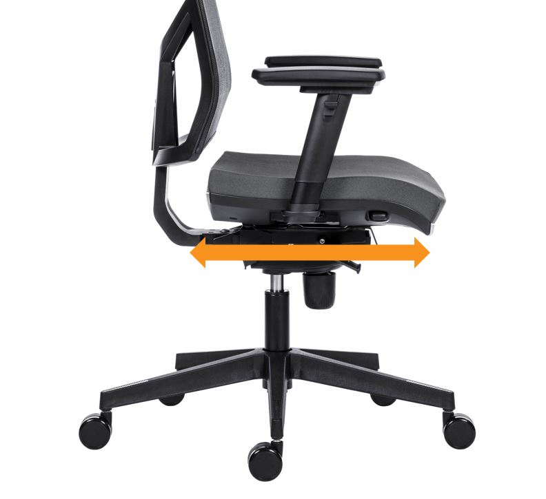 nastavení hloubky sedáku