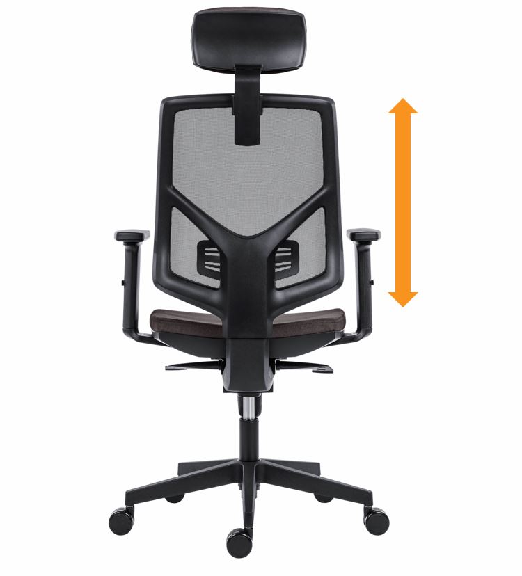 nastavení výšky opěradla