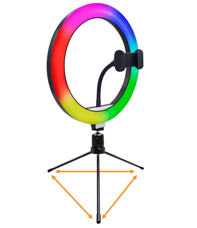 Stativ Powerton RGB ring light
