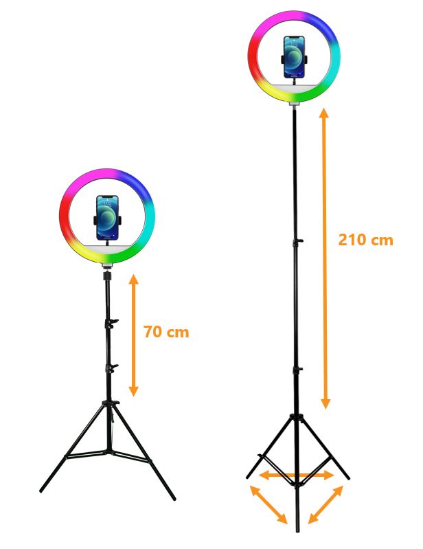 Stativ Powerton RGB ring light